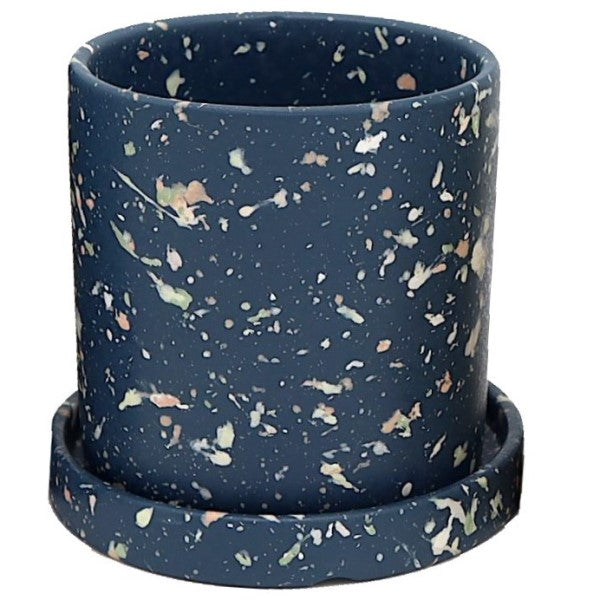 Ceramic Pot with Contrast Dots - www.Greenie.ae Buy online Best and Healthy Plants and quality products guarantee in Dubai Plants Shop in Dubai Abu Dhabi all over UAE Plants near me Fresh Plants in Dubai where to buy plants in UAE - Greenie.ae