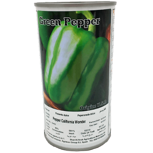 Pepper California Wonder Seeds Tin - www.Greenie.ae Buy online Best and Healthy Plants and quality products guarantee in Dubai Plants Shop in Dubai Abu Dhabi all over UAE Plants near me Fresh Plants in Dubai where to buy plants in UAE - Greenie.ae
