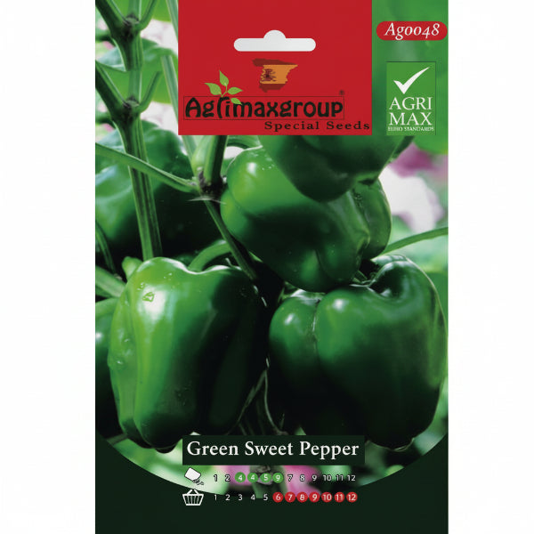 Green Sweet Pepper Agrimax seeds - www.Greenie.ae Buy online Best and Healthy Plants and quality products guarantee in Dubai Plants Shop in Dubai Abu Dhabi all over UAE Plants near me Fresh Plants in Dubai where to buy plants in UAE - Greenie.ae
