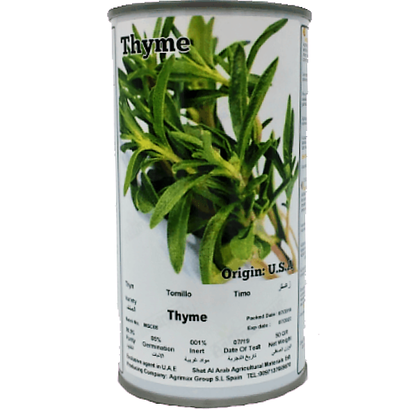 Thyme Seeds Tin - www.Greenie.ae Buy online Best and Healthy Plants and quality products guarantee in Dubai Plants Shop in Dubai Abu Dhabi all over UAE Plants near me Fresh Plants in Dubai where to buy plants in UAE - Greenie.ae