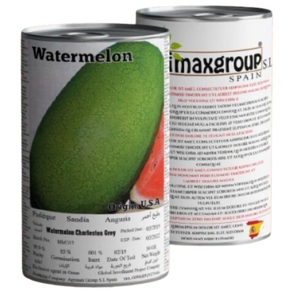 Watermelon Charleston Grey Seeds Tin - www.Greenie.ae Buy online Best and Healthy Plants and quality products guarantee in Dubai Plants Shop in Dubai Abu Dhabi all over UAE Plants near me Fresh Plants in Dubai where to buy plants in UAE - Greenie.ae