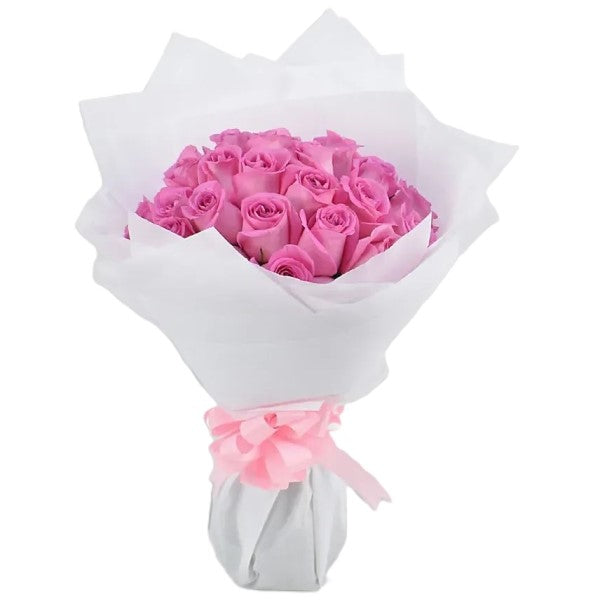Fresh Pink Roses and Bouquet