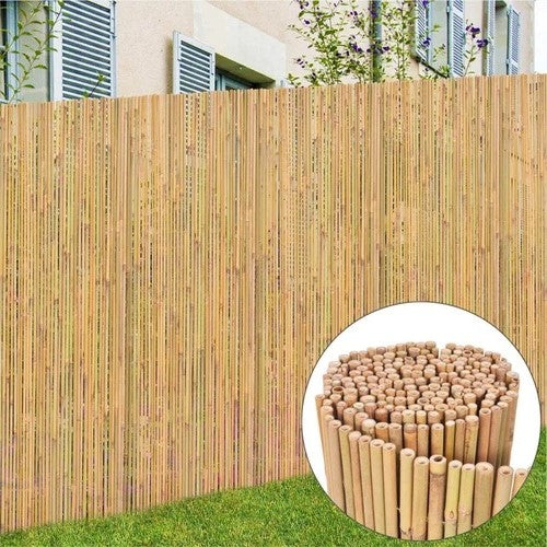 Bamboo Privacy Reeds Durable Bamboo Reed Privacy Fence, Garden, Balcony, Boundary, Patio pr