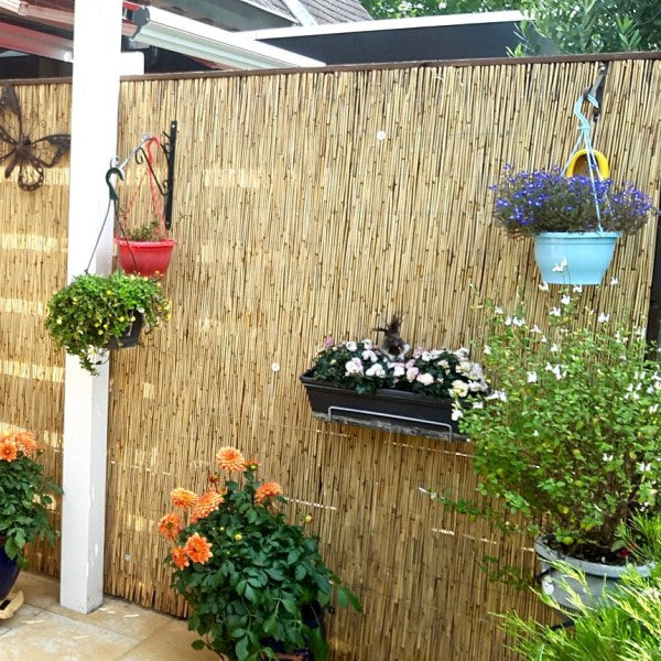 Bamboo Privacy Reeds Durable Bamboo Reed Privacy Fence, Garden, Balcony, Boundary, Patio pr