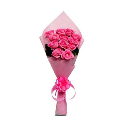 Fresh Pink Roses and Bouquet