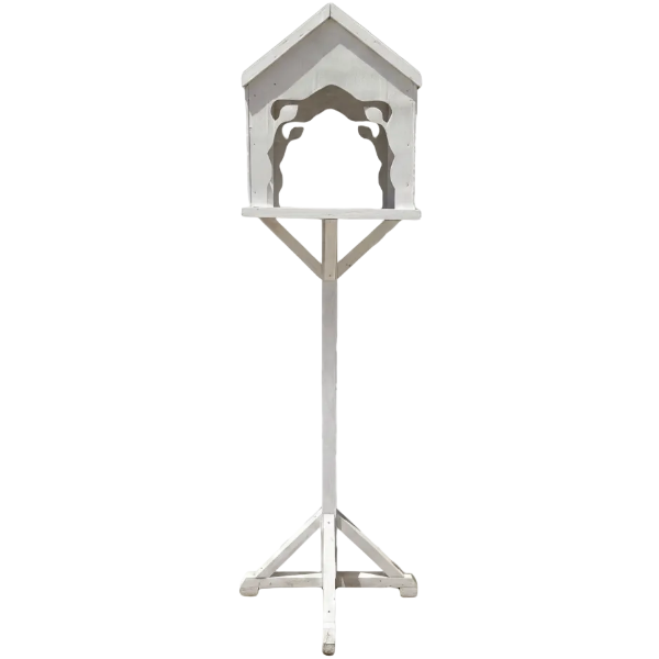 Handmade Art White Bird Feeder