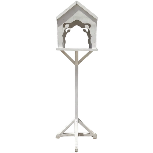 Handmade Art White Bird Feeder