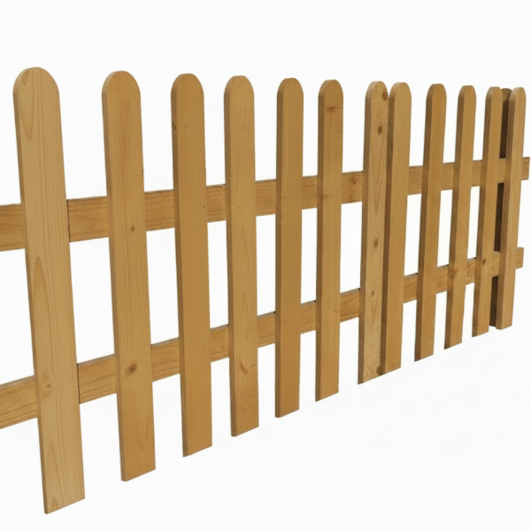 Handmade Cut Shape Wooden Fence