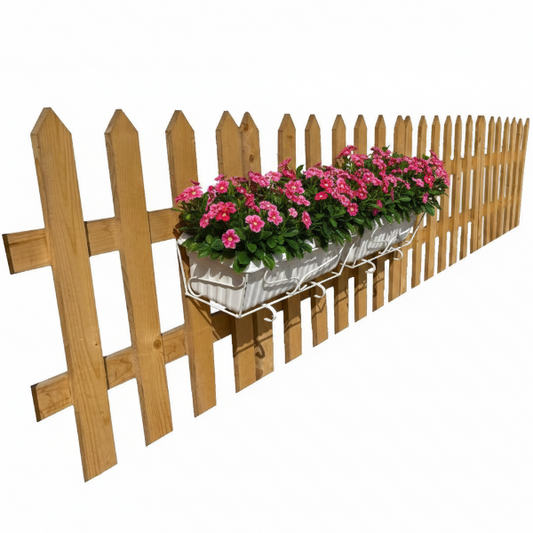 Handmade Cut Shape Wooden Fence
