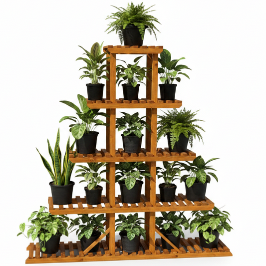 Handmade Five Tier Planter Shelf