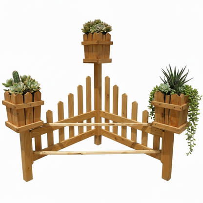 Handmade Garden Corner Pots Fence