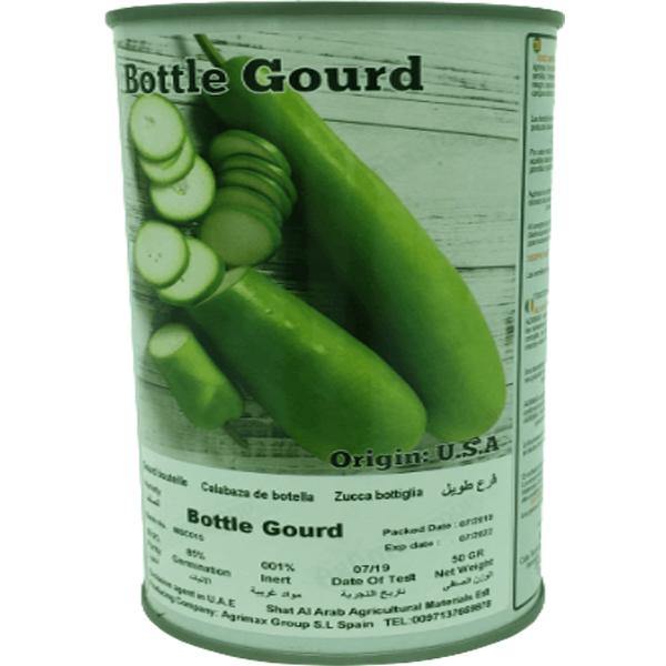 Bottle Gourd Seeds Tin - www.Greenie.ae Buy online Best and Healthy Plants and quality products guarantee in Dubai Plants Shop in Dubai Abu Dhabi all over UAE Plants near me Fresh Plants in Dubai where to buy plants in UAE - Greenie.ae