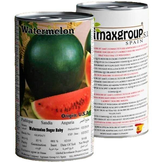 Sugar Baby Watermelon Seeds Tin - www.Greenie.ae Buy online Best and Healthy Plants and quality products guarantee in Dubai Plants Shop in Dubai Abu Dhabi all over UAE Plants near me Fresh Plants in Dubai where to buy plants in UAE - Greenie.ae