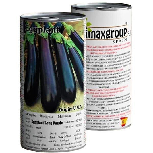 Eggplant Long Purple Seeds Tin - www.Greenie.ae Buy online Best and Healthy Plants and quality products guarantee in Dubai Plants Shop in Dubai Abu Dhabi all over UAE Plants near me Fresh Plants in Dubai where to buy plants in UAE - Greenie.ae