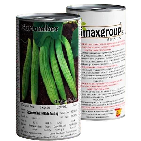 Cucumber Mekty White Trailing Seeds Tin - www.Greenie.ae Buy online Best and Healthy Plants and quality products guarantee in Dubai Plants Shop in Dubai Abu Dhabi all over UAE Plants near me Fresh Plants in Dubai where to buy plants in UAE - Greenie.ae