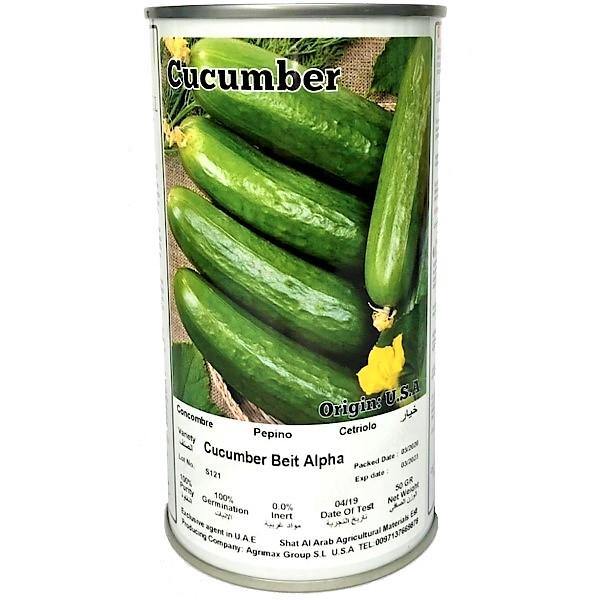 Hybrid Cucumber Beit Alpha Seeds Tin - www.Greenie.ae Buy online Best and Healthy Plants and quality products guarantee in Dubai Plants Shop in Dubai Abu Dhabi all over UAE Plants near me Fresh Plants in Dubai where to buy plants in UAE - Greenie.ae