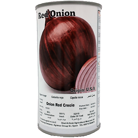 Onion red Creole Seeds Tin - www.Greenie.ae Buy online Best and Healthy Plants and quality products guarantee in Dubai Plants Shop in Dubai Abu Dhabi all over UAE Plants near me Fresh Plants in Dubai where to buy plants in UAE - Greenie.ae