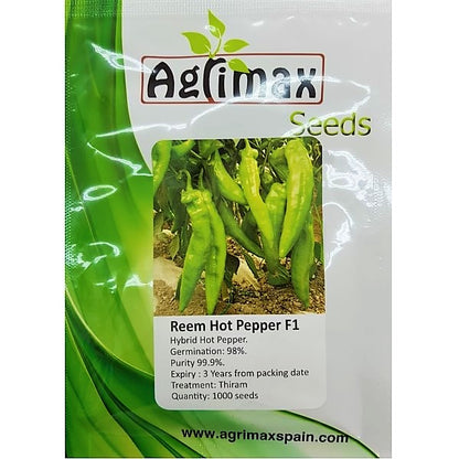 Hot Pepper Reem F1 Premium Quality Seeds - www.Greenie.ae Buy online Best and Healthy Plants and quality products guarantee in Dubai Plants Shop in Dubai Abu Dhabi all over UAE Plants near me Fresh Plants in Dubai where to buy plants in UAE - Greenie.ae
