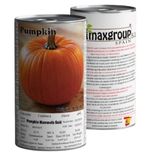 Pumpkin Mammoth Gold Seeds Tin - www.Greenie.ae Buy online Best and Healthy Plants and quality products guarantee in Dubai Plants Shop in Dubai Abu Dhabi all over UAE Plants near me Fresh Plants in Dubai where to buy plants in UAE - Greenie.ae