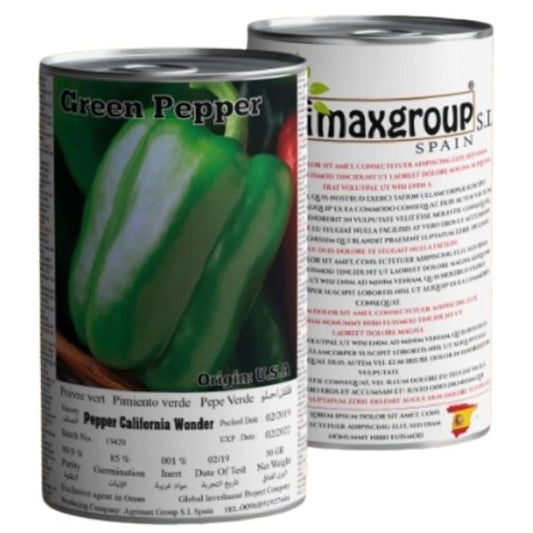 Pepper California Wonder Seeds Tin - www.Greenie.ae Buy online Best and Healthy Plants and quality products guarantee in Dubai Plants Shop in Dubai Abu Dhabi all over UAE Plants near me Fresh Plants in Dubai where to buy plants in UAE - Greenie.ae